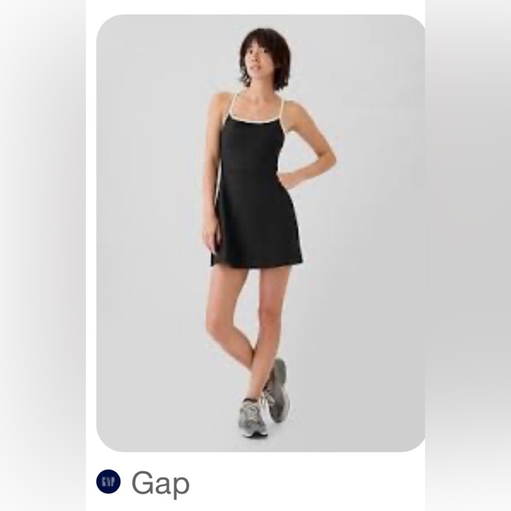 GAP Black Spaghetti Strap Sundress Mini